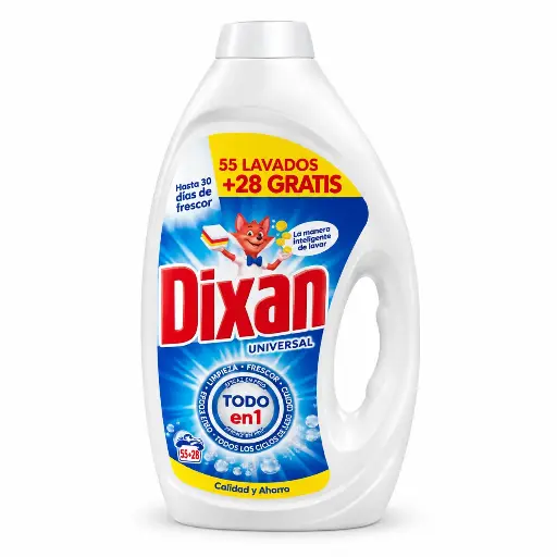 Dixan Liquid Gel for Whites 83 Wash 3735L