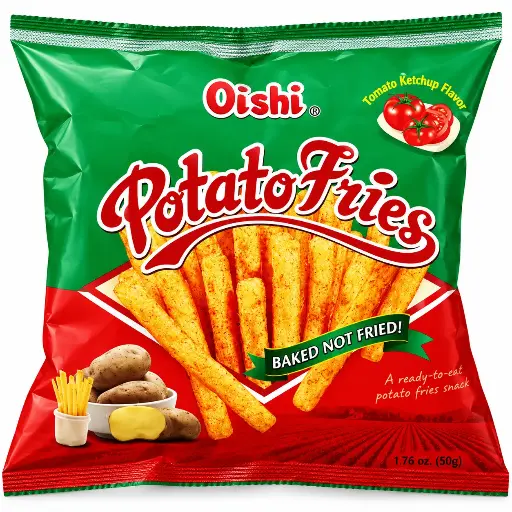 Oishi Potato Fries Tomato Ketchup Flavour 50g