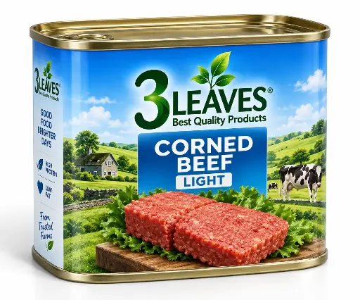 3 Leaves Corned Beef Light 198G