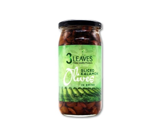 3 Leaves Sliced Olive Kalamata 380g