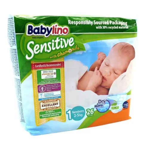Babylino Nappy Sensitive No 1 (2-5kg) Pcs 26