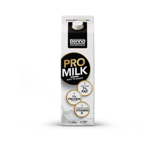 [PRO MILK 1LT] Benna Pro Milk 1% 1000ml