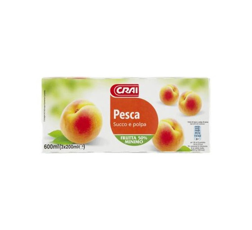 Crai Peach Juice 3X200Ml