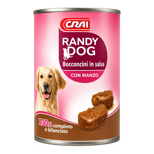 [Crai Randy Cat Con Manzo 400g] Crai Randy Dog With Beef 400g