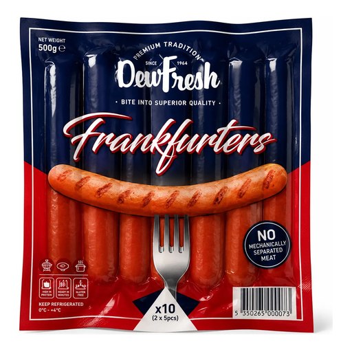 Dewfresh Frankfurters Sausage 500g