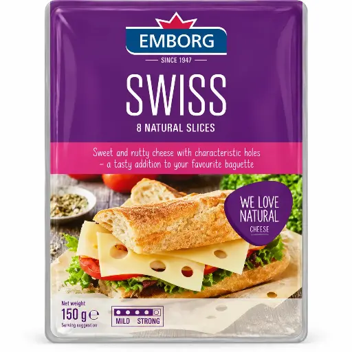 Emborg Sliced ​​Swiss Cheese 150g