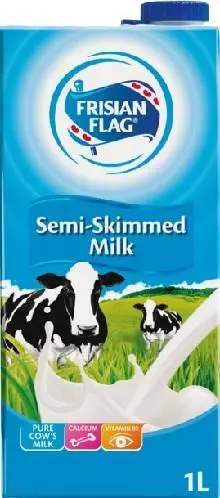 Frisian Flag Semi-Skimmed Milk, 1L