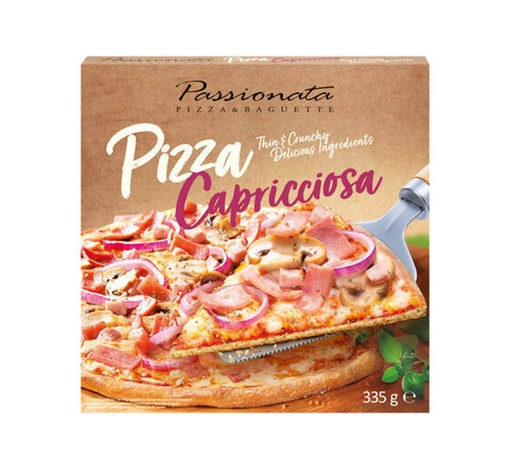 Passionata Capricciosa Thin & Crunchy Pizza, 335G