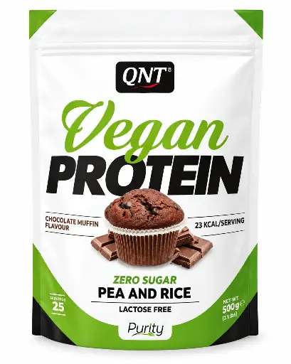 Qnt Vegan Protein Powder Chocolate 500G
