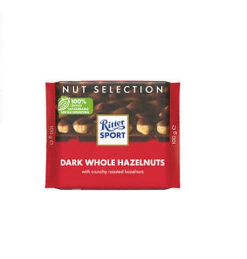 Ritter Sport Dark Whole Hazelnuts 100G 