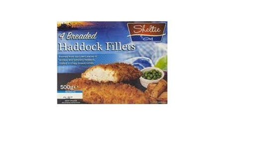 Sheltie Breaded Haddock Fillets 500G