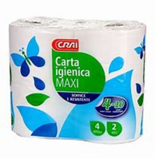 Crai T Maxi Paper 4 Rolls Green 