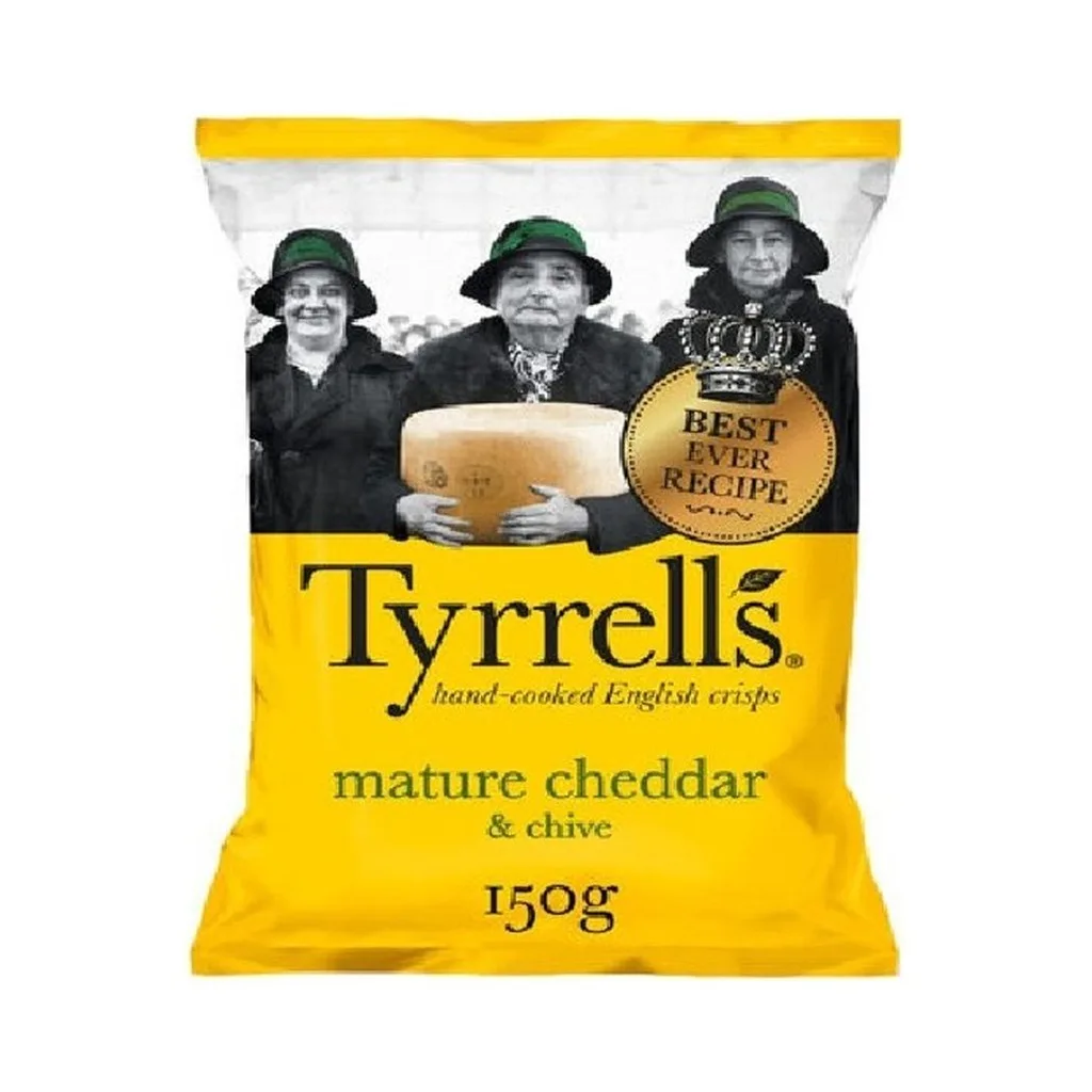 [TYR000011] Tyrrells Mature Cheddar Chives Crisps 150g