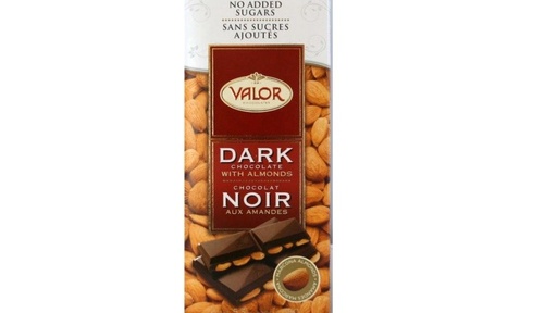 Valor Dark Chocolate With Almonds 150G