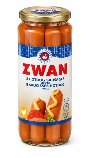 Zwan Sausages 8 Halal Hotdogs 320g