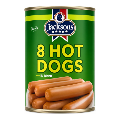 [MP/8101] Jacksons 8 Hot Dogs Can 400g