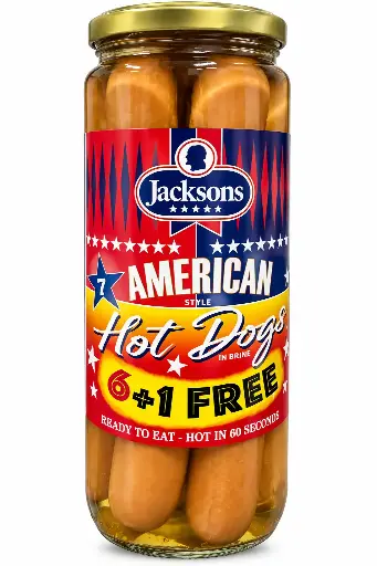 [MP/8082] Jacksons American Hotdogs Jar 6+1 Free 350g