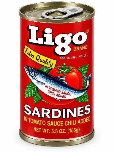 Ligo Sardines in Tomato Sauce with Chili 155g (Red)