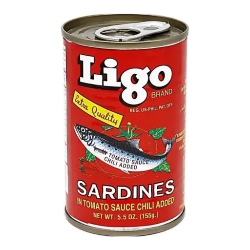 Ligo Sardines in Tomato Sauce with Chili 155g (Red)