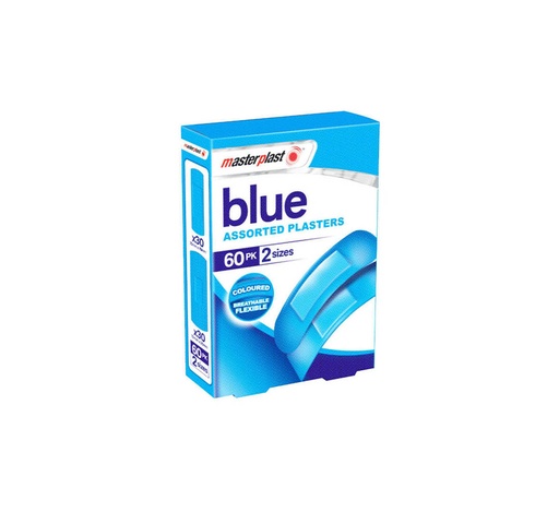 Masterplast Blue Assorted Plasters, 60 Pack