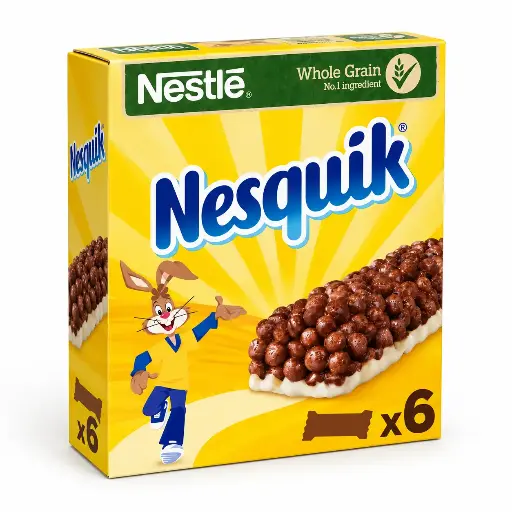 [662752] Nesquik Breakfast Cereal Bars, 6 X 25G