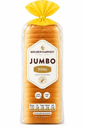 Golden Harvest Jumbo White Sliced ​​Bread 800g