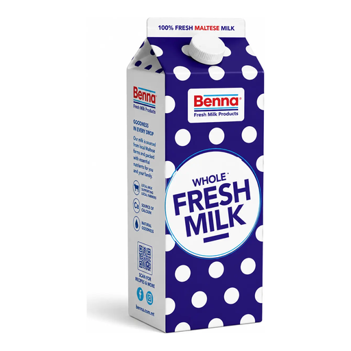 Benna Milk Whole 1000ml
