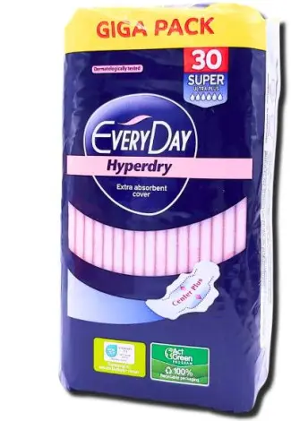 Everyday Hyper Dry Super Ultra Plus Sanitary Pads X30 