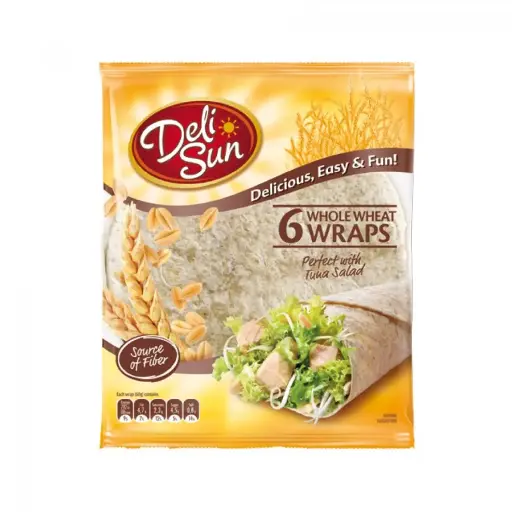 Deli Sun Whole Wheat Wraps 1X6 360g