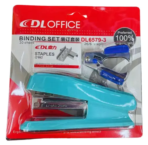 Dl Office 3-In-1 Binding Set – Dl6579-3 (Stapler + Staples + Staple Remover) 