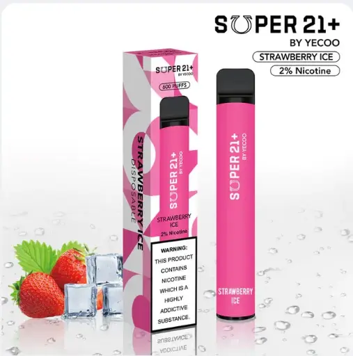  Super 21+ Icy Strawberry 1000 Puffs