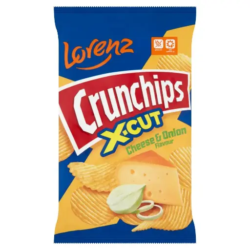 Lorenz Crunchips X-Cut Cheese & Onion 130g