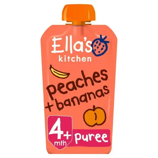 Ellas Kitchen Peaches & Bananas Pouch 4M 120g