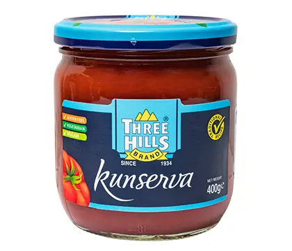 Three Hills Kunserva Glass 2 x 400g 50c off 